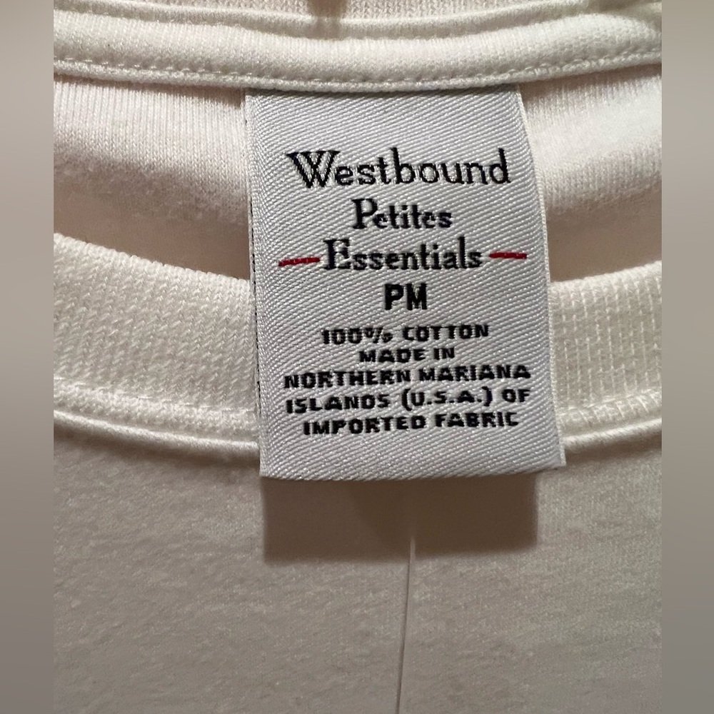 Bundle of 3- Westbound petites Women's Casual Tops - Cream, White, Tan - Picture 5 of 7